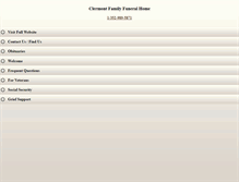 Tablet Screenshot of clermontfuneralhome.com